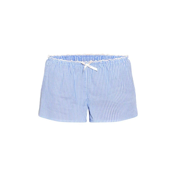 Bleu Ensemble Coordonné Short À Fines Rayures