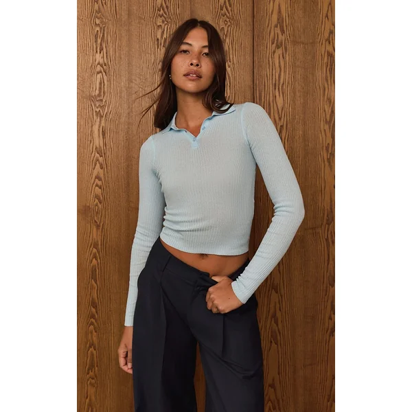Bleu Foncé Pantalon Large Tissé À Double Pli