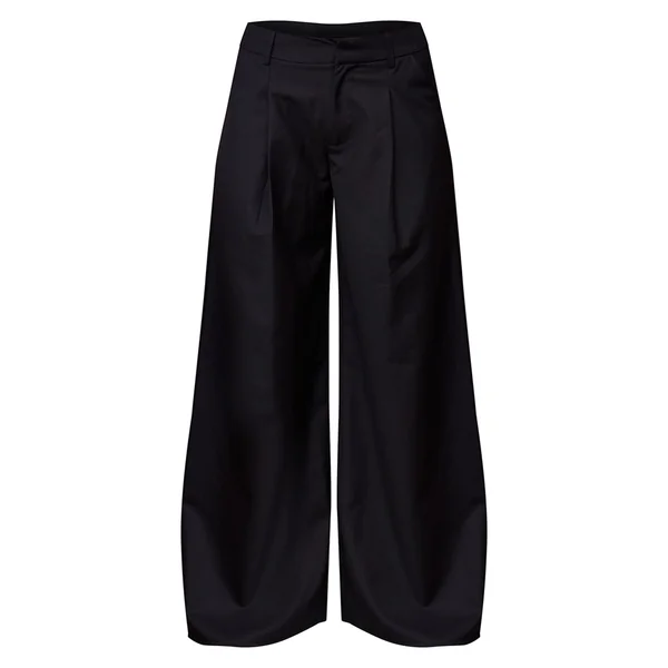 Bleu Foncé Pantalon Large Tissé À Double Pli