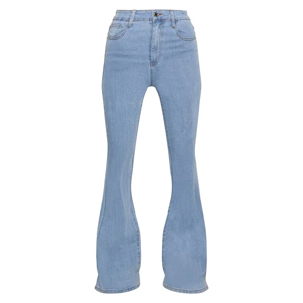 Bleu Jean Évasé Stretch À 5 Poches