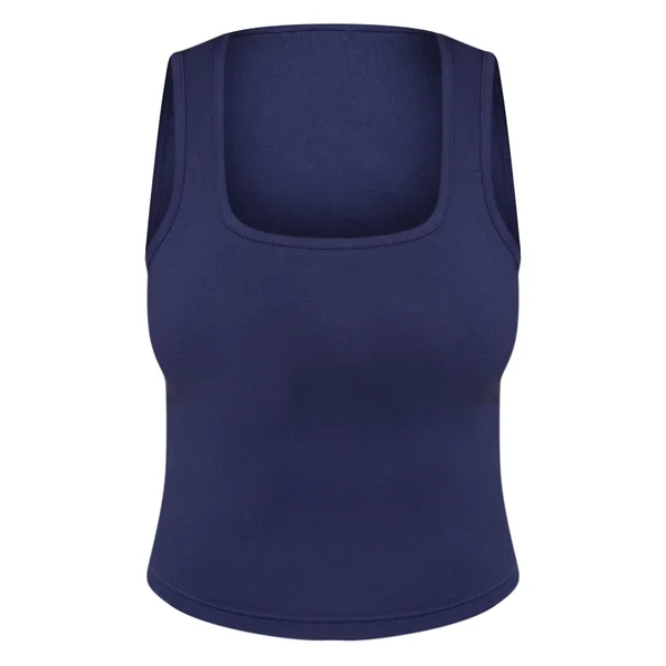 Bleu Marine Débardeur Échancré Shape
