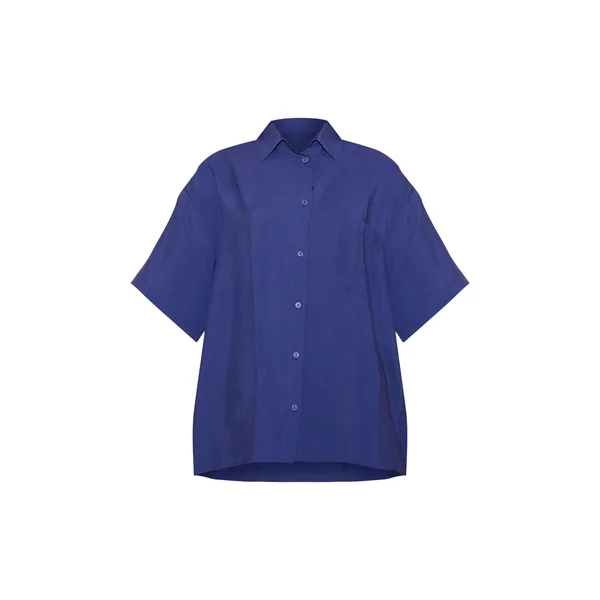 Bleu Marine Ensemble Coordonné Chemise Boutonnée