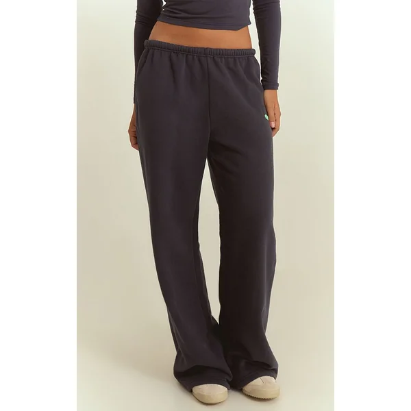 Bleu Marine Joggers Larges PLT Studio Avec Impression Bouffante