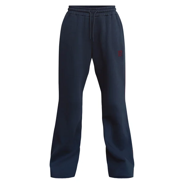 Bleu Marine Joggers Resserrés Avec Passepoil Contrasté Plt