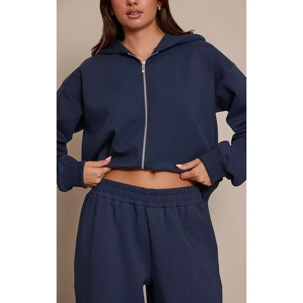 Bleu Marine Pantalon De Jogging Interlock À Jambes Extra Larges