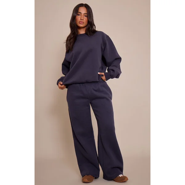 Bleu Marine Pantalon De Jogging Petite À Jambe Droite