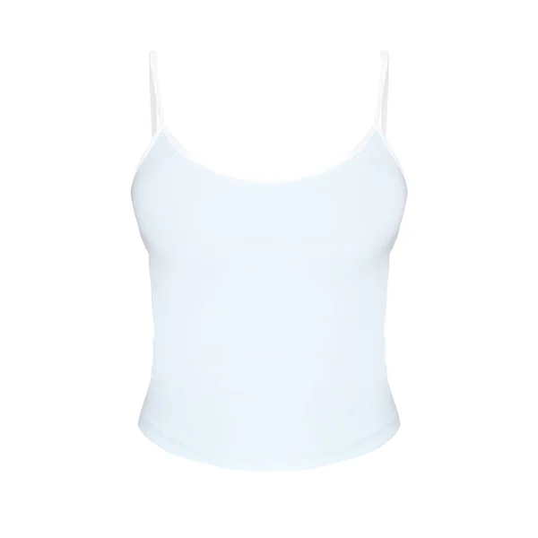 Bleu Top De Sport Petite À Bretelles Contrastées Sculptant