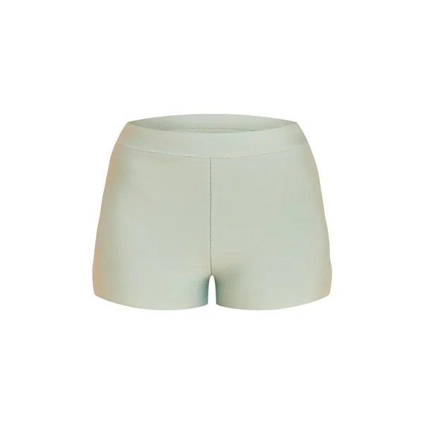 Bleu-vert Short Taille Mi-haute Ajusté Style Bandage
