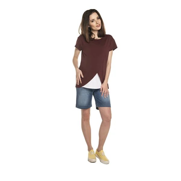 Blouse de grossesse et d'allaitement Vegan en coton oeko-tex - Reste 1L