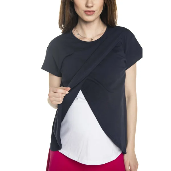 Blouse de grossesse et d'allaitement Vegan en coton oeko-tex - Reste 1L