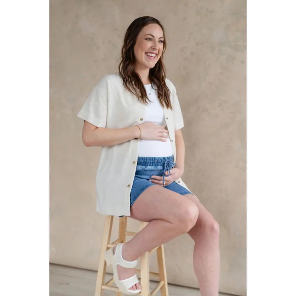 Blouse en lin - beige