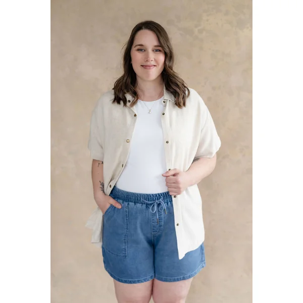 Blouse en lin - beige