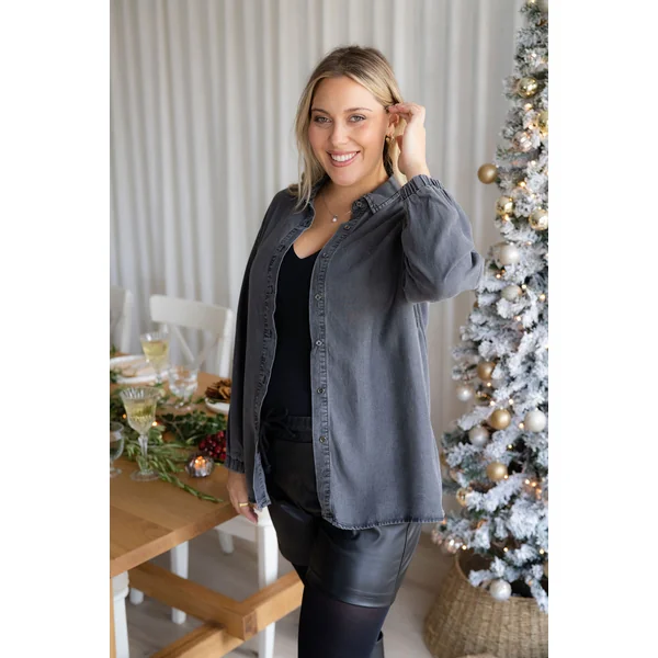 Blouse en lyocell - grise