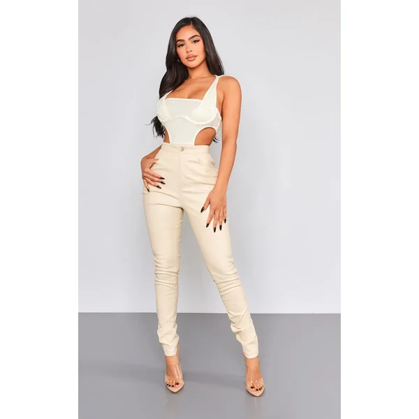 Body Petit À Casynthétiqueche Avec Sequins Et Découpes