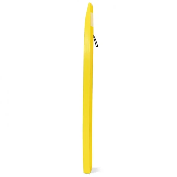 Bodyboard Planche de Surf avec Corde Capacité 60-95kg en XPE et HDPE, 105x51x6cm, Jaune à Motif Noix de Coco et Parasol