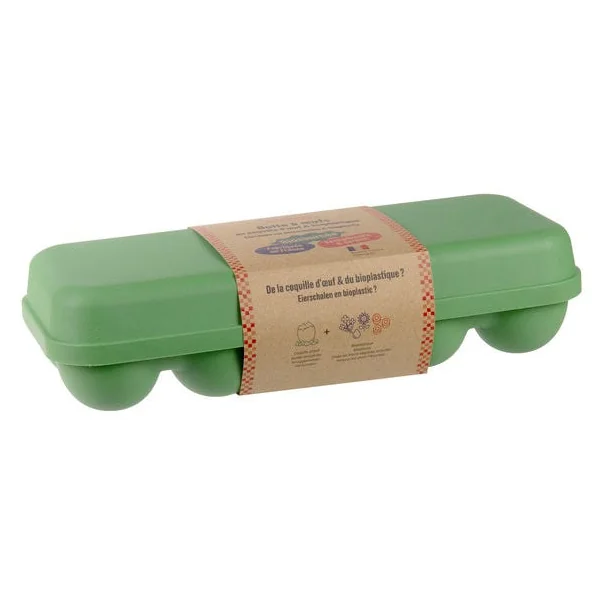 Boite à 10 œufs bioplastique vert