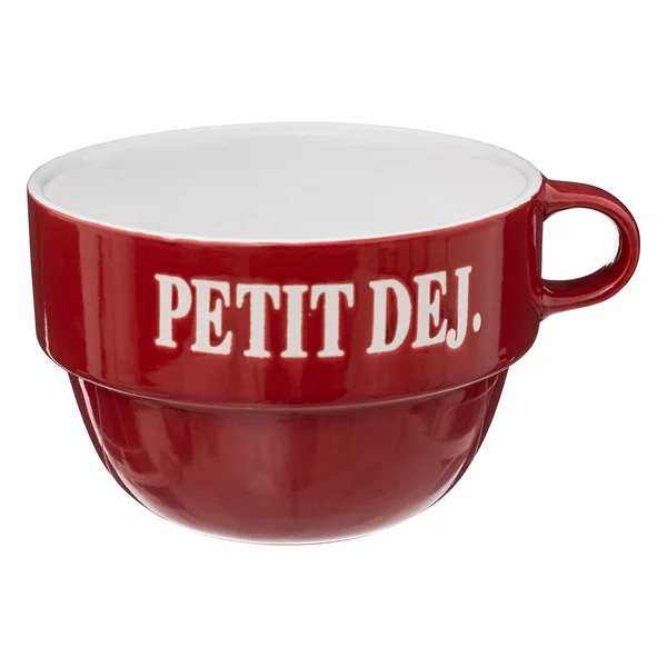 Bol avec anse petit déjeuner rouge 62cl