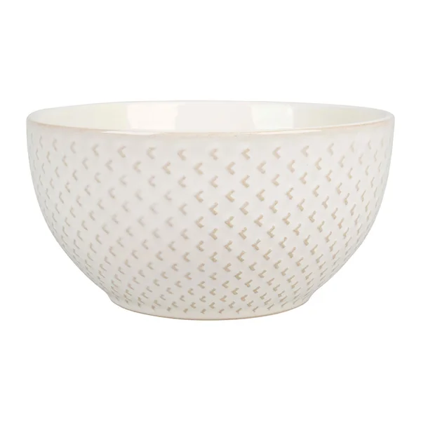 Bol grès chevrons blanc cassé 66cl