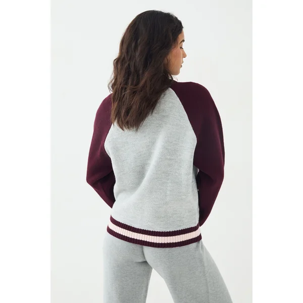 Bomber DSGN Studio en Maille Oversize à Col Cheminée