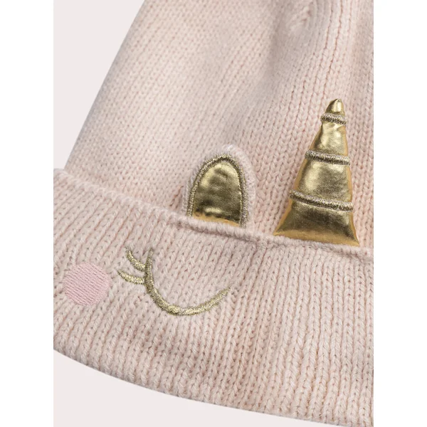 Bonnet rose motif licorne pour fille - Soins Bébé Naturels & Produits Maman Après Naissance