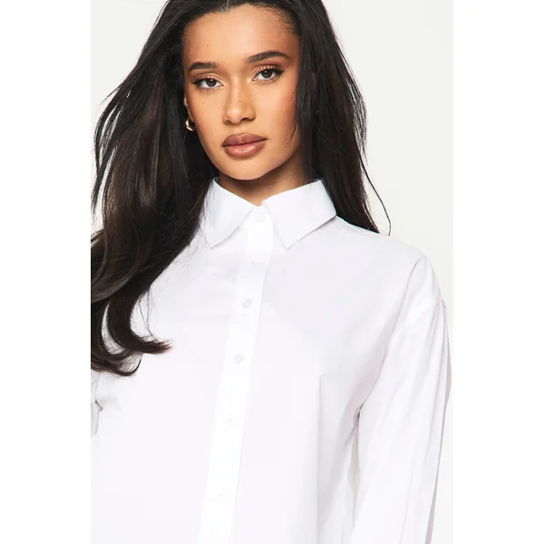 Boohoo Basics Chemise Cropped Shirt