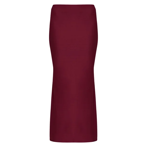 Bordeaux Jupe Longue À Panneaux Asymétriques Toucher Doux