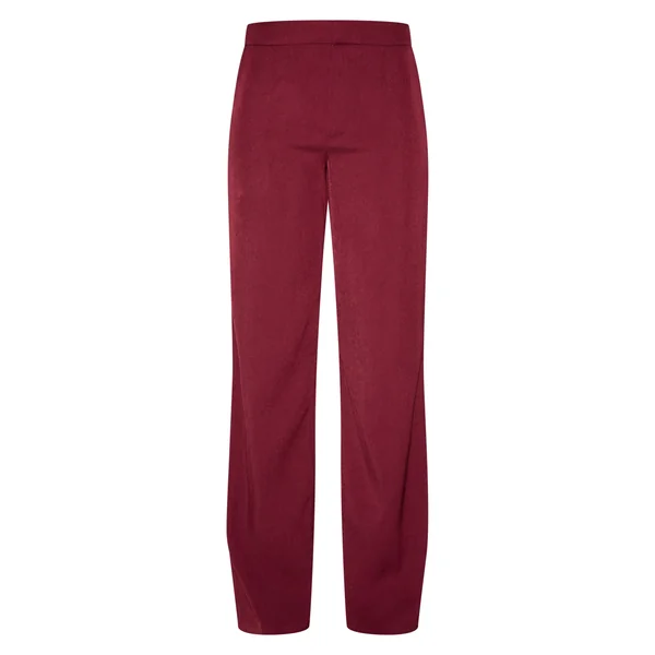 Bordeaux Pantalon Droit Ajusté Ensemble Coordonné