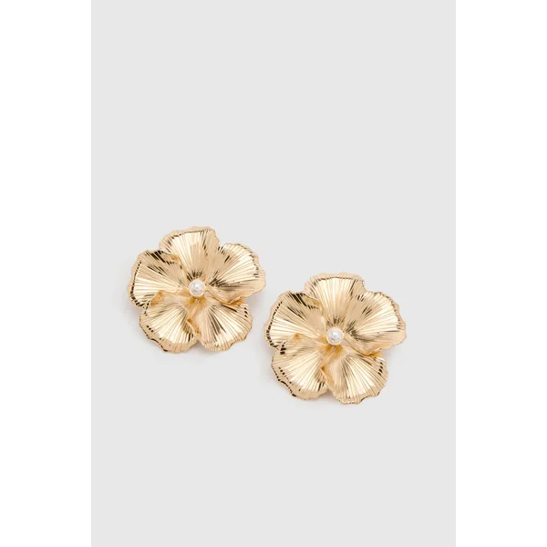 Boucles D'oreilles Clous À Fleurs Imposantes