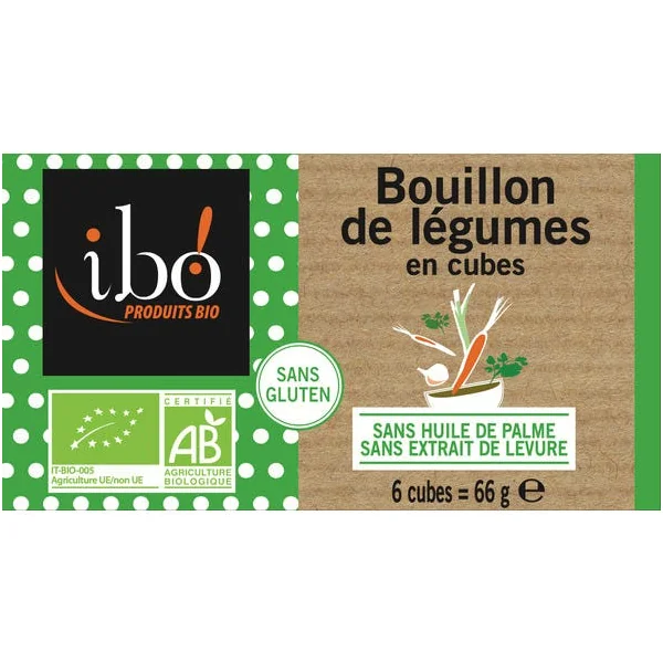 Bouillon de légumes sans gluten en cube 66g