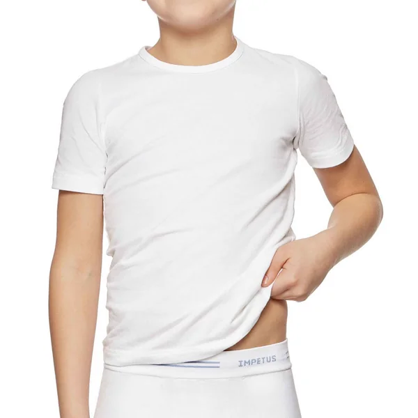 Boys' cotton round-neck undershirt