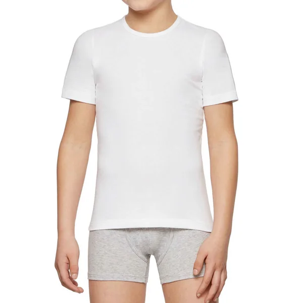 Boys' cotton round-neck undershirt