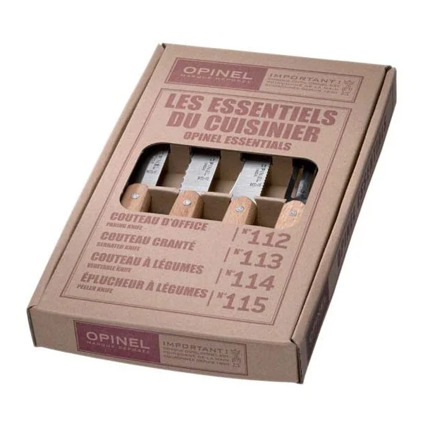 Boîte coffret 4 couteaux "les essentiels"