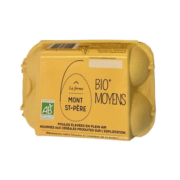 Boîte de 6 oeufs cal. moyen