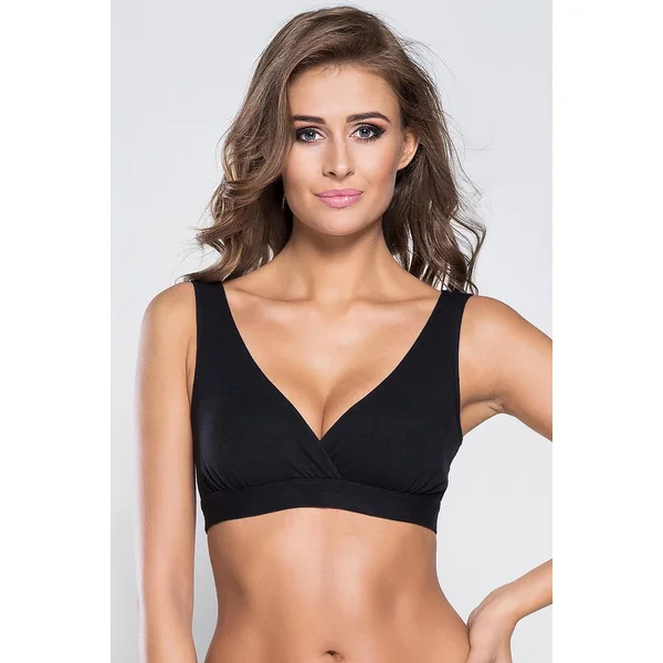 Brassière d'allaitement en coton - Noir/Blanc - Reste S,M