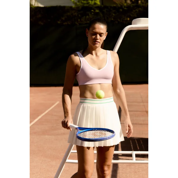 Brassière de sport décolletée V à bords contrastés - Maintien moyen