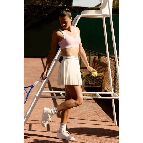 Brassière de sport décolletée V à bords contrastés - Maintien moyen