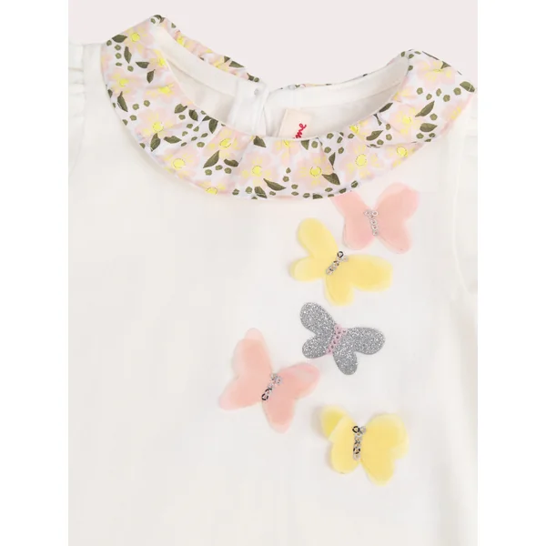 Brassière à col en voile écru bébé fille - Soins Bébé Naturels & Produits Maman Après Naissance