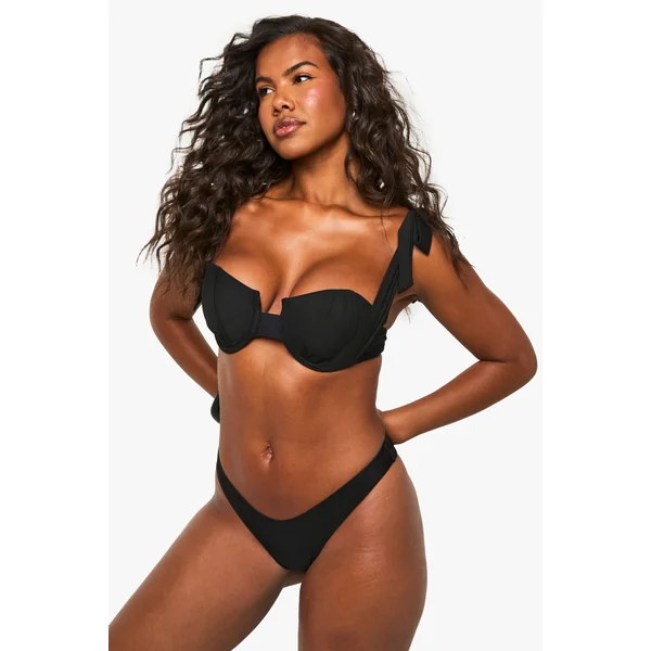 Bridal Organza Tie Shoulder Underwired Bikini Top