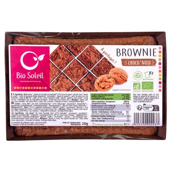 Brownie chocolat noir noix 250g