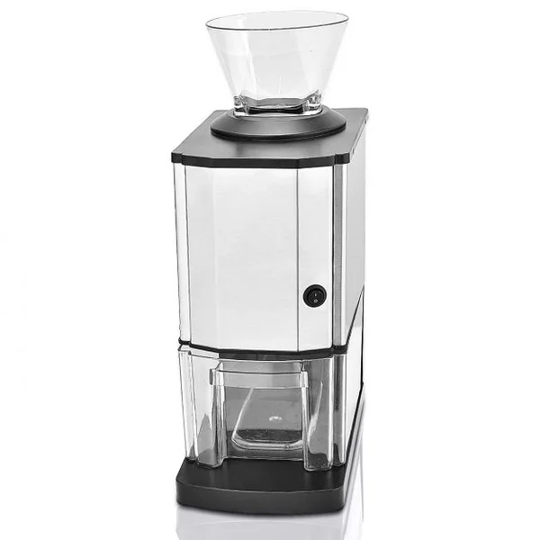 Broyeur à glace électrique pour glace pilée machine en Acier Inox 12kg/h avec entonnoir récipient collecte Utilisation Facile