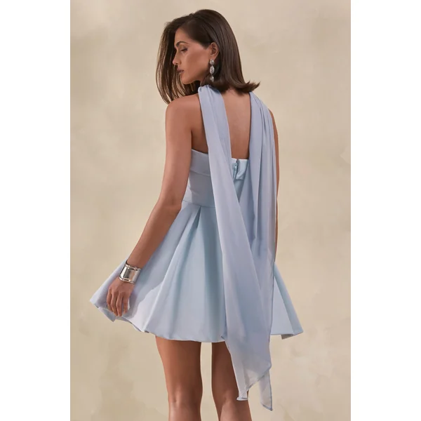 Bruna | Écharpe en chiffon bleu clair
