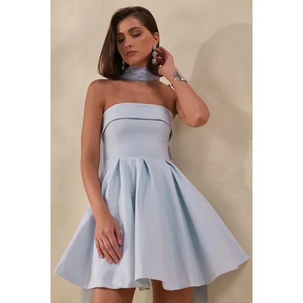 Bruna | Écharpe en chiffon bleu clair