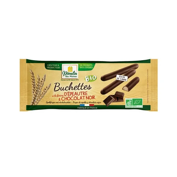 Buchettes à la farine d'épeautre & chocolat noir 150g