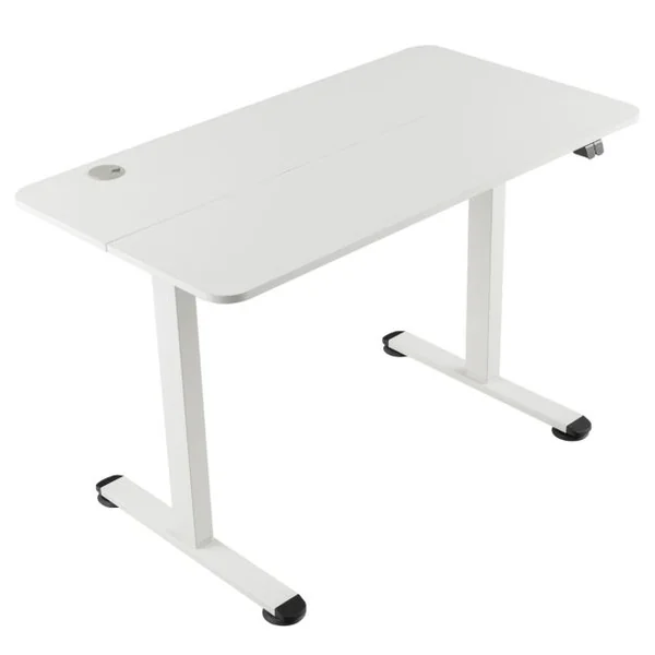 Bureau Assis Debout Électrique 110 x 60 x 71,5-115,5 cm Réglable en Hauteur Mono-Moteur Système Anti-Collision Charge : 80KG Blanc