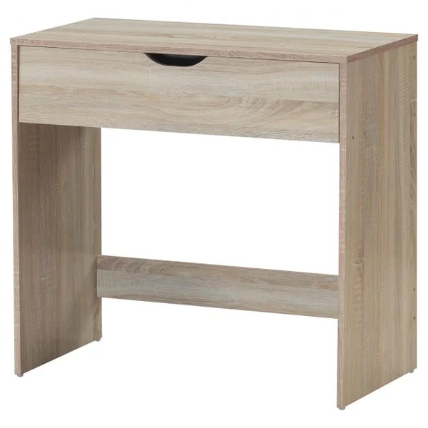 Bureau Informatique Moderne Bureau Multifonctionnel avec 1 Tiroir Capacité 20 Kg en Mdf 80x41x75cm Couleur Chêne