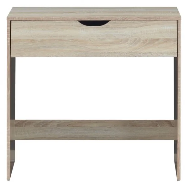Bureau Informatique Moderne Bureau Multifonctionnel avec 1 Tiroir Capacité 20 Kg en Mdf 80x41x75cm Couleur Chêne