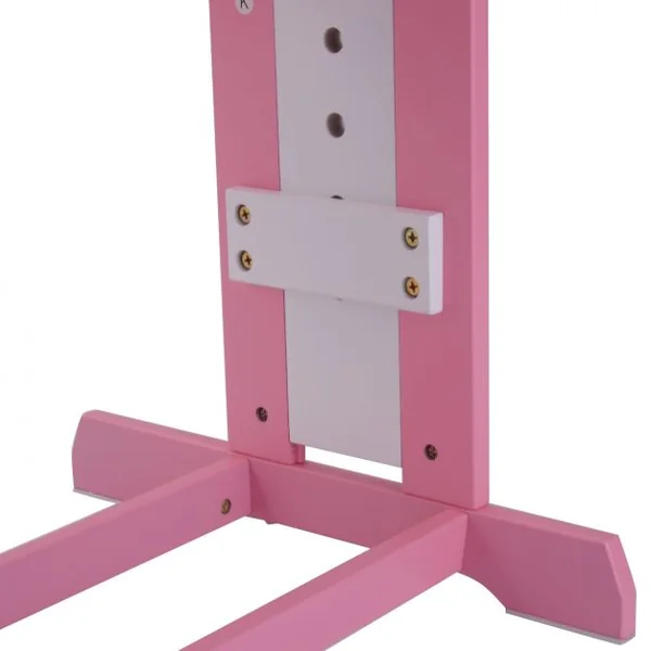 Bureau pour Enfant Table à Dessin avec Plateau Inclinable et Hauteur Réglable et Tiroir en MDF, 109x55x62-88cm, Rose