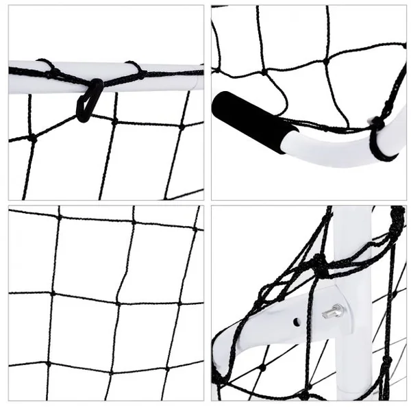 But de Foot Portable avec Filet et Sac de Transport pour Jouer Filet Solide et Poteaux Renforcé 365 x 153 x 183 CM