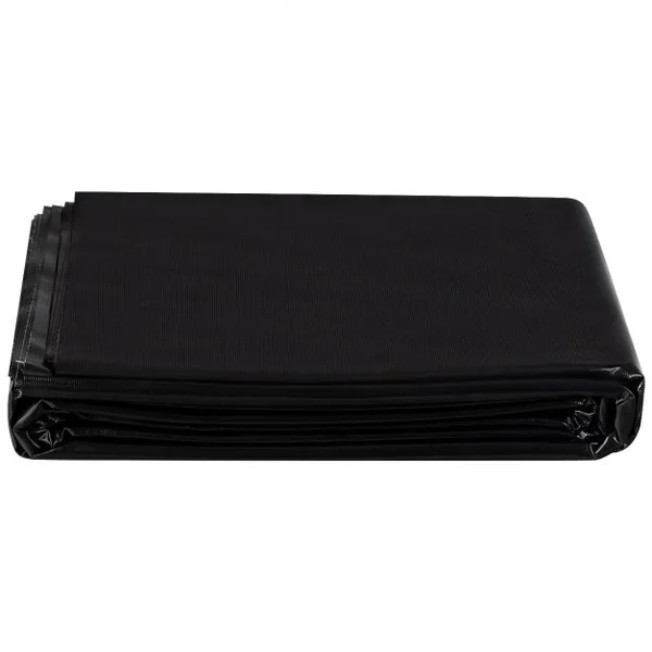 Bâche Bassin en PVC 3x4M Pliable Épaisseur de 0,37mm Revêtement d'Etang Noir