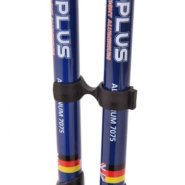 Bâtons de Marche Pliable Bâtons de Randonnée en Aluminium Bâton Pliable d’ Alpinisme pour Voyage, Randonnée, Camping, Alpinisme Bleu